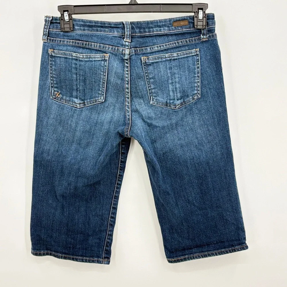 Kut from the Kloth Womens Size 10 Dark Wash Denim Bermuda Shorts KB130MA1 Blue